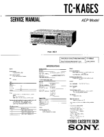 Sony TC-KA6ES - Service Manual 
